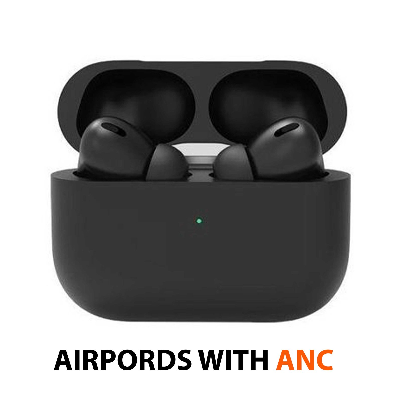 AirPods Pro 2 (Matte Black) | Type-C | ANC Wireless Earbuds | Bluetooth 5.0 | Deep Bass | Pop-Up Feature | Charging Case & Extra Ear Tips | Universal Compatibility